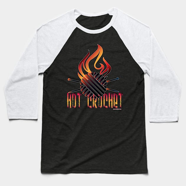 Hot Crochet - The T-Shirt Baseball T-Shirt by NDeV Designs